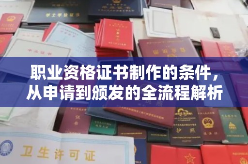 深圳职业资格证书制作的条件，从申请到颁发的全流程解析